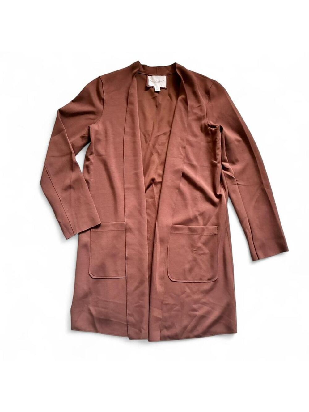 Carolina Belle Chic classy long brown sweater coat